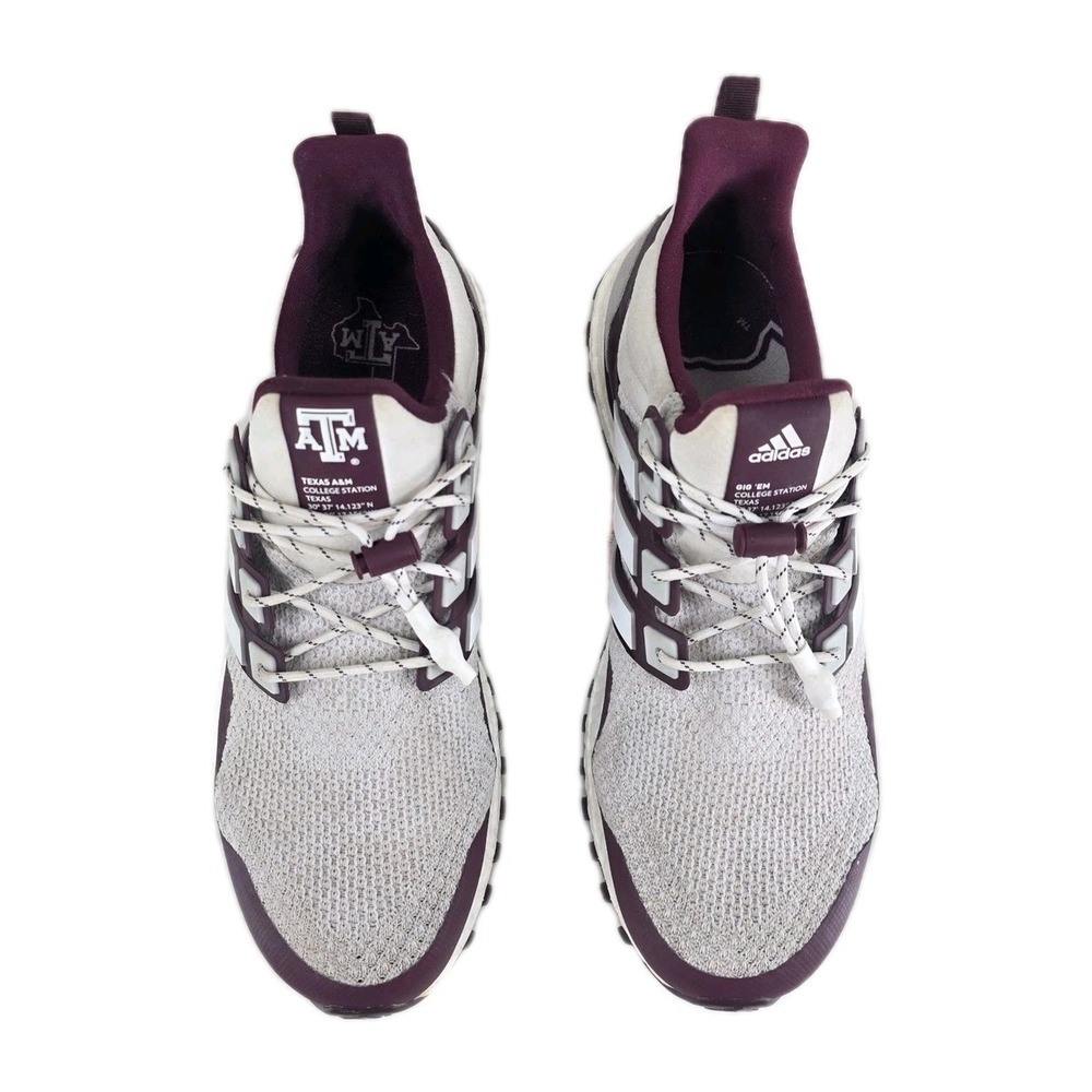 Adidas Ultraboost DNA Texas A&M College Station Shoes Mens 10.5 Maroon White - Picture 5 of 12